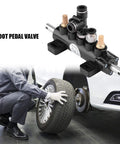 Mechanic using Foot Pedal Tire Air Control Valve For Tire Changer Machines Aluminum Alloy Body Durable Pneumatic Switch