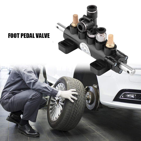 Mechanic using Foot Pedal Tire Air Control Valve For Tire Changer Machines Aluminum Alloy Body Durable Pneumatic Switch
