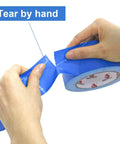 Blue Heavy Duty Duct Tape 9 Mil Thick 2 Inch By 30 Yard Roll Waterproof Tear By Hand Adhesive Industrial Strength Built Tough Yet Flexible For Indoor Outdoor Repairs Patch Holes Seal Cracks No Residue Multi Use, torn by hand
