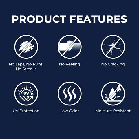 Product features highlighting Water Based Wood Stain And Sealer In One Fast Dry Non Toxic Coating indoor outdoor use.