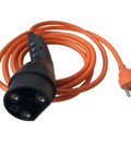 Top Shelf Ev Golf Cart Charger Cable 10 Feet Long 16 Amp 120V Plug compatible with Club Car Models, orange, heavy-duty design.
