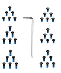 Top Shelf 6-48 Gunsmithing Screw Set Featuring Standard And Oval Heads In 6 8 10 Mm Lengths With Included Wrench arranged in a tool layout.