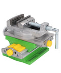 Slide Drill Press Vise XY Compound Milling Vise For Desktop Drills And Milling Machines 77mm Clamping Heavy Duty Alloy Steel Construction 80mm X 67mm Travel Base Fits Benchtop CNC And Hobbyist Workshops, green base