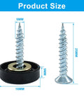 Sleek Stainless Steel Decorative Screw Caps For Wall Frames And Mirrors Rustproof 16mm black hardware covers with detailed size measurements.