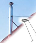 Sturdy Stainless Steel Roof Chimney Support Kit With Adjustable Brace 4.9 Inch Stabilizing Bracket For Silver Stove Pipe