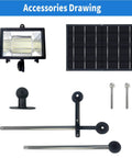 Solar Billboard Light For Business Signs Aluminum Outdoor Sign Lighting With 60 LED Super Bright Illumination 12W Solar Panel