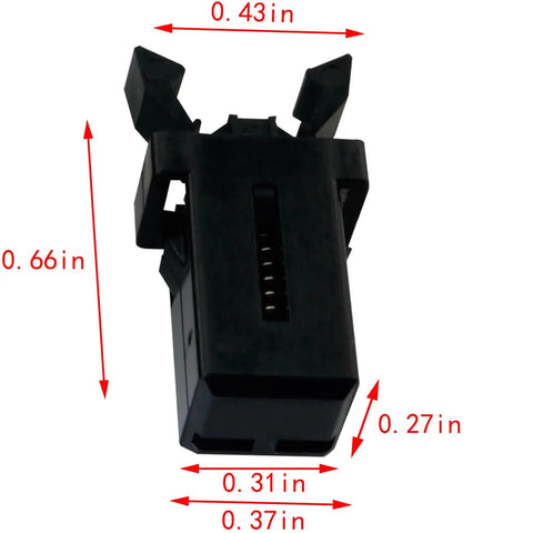 10 Piece Trash Can Lock Replacement Kit With Durable Spring Press Buckle, detailed spring clip measurements, black plastic