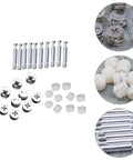 24 Sets Cam Lock Furniture Fasteners For Quick Cabinet Assembly Iron And Plastic Connectors With Bolts Nuts Dowels