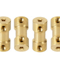 2.3mm To 4mm Shaft Coupler Set For Motors And 3D Printers Brass Joint Connector Motor Shaft Extension For RC Cars Boats And DIY Projects L20XD9 Beefy Heavy Duty, 4 brass couplers