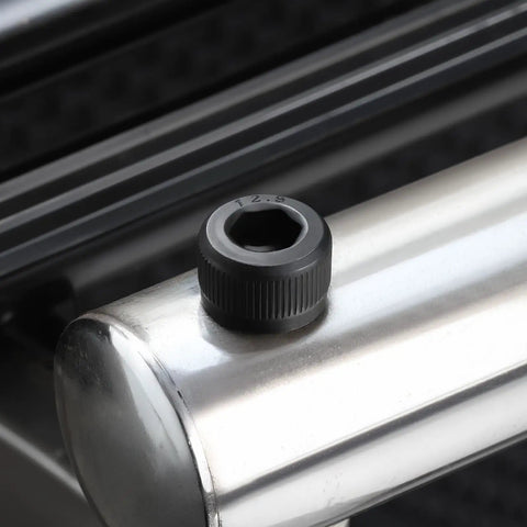 Badass Pro Grade M8 Hex Socket Cap Screws 30 Pack 12.9 Alloy Steel Bolts full threaded black socket head on metal surface.