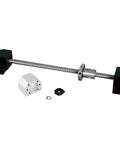 SFU1605 750mm Ballscrew Kit with RM1605, BK12/BF12 end supports, ball nut housing, and mounting hardware for CNC machines.