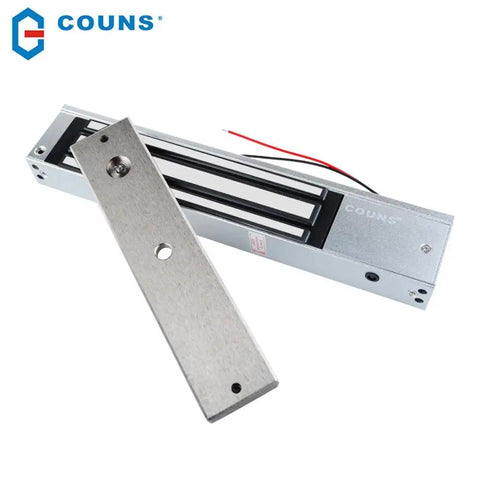 Single Door 12V 600lb Magnetic Lock For Access Control with armature plate, waterproof and rustproof design for secure installation