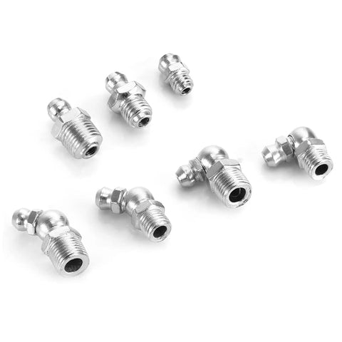 Beefy 45 Pcs Grease Nipple Fittings Set For Grease Guns Brass Metal Nipples M6 M8 M10 High Hardness Wear Resistant Leak Free