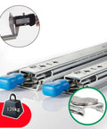 Full Extension Drawer Slides With Locking Function For Cabinets And Furniture, 950mm Bead Slides, Silent Glide Runners, 2 Pack showing robust build