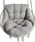 Ultra Cozy Hammock Chair Cushion For Patio And Garden Hanging Basket Egg Chair Thick Nest Back Pillow Round Seat Pad Anti Slip Back Support Skin Friendly Soft Filling Gray