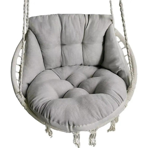 Ultra Cozy Hammock Chair Cushion For Patio And Garden Hanging Basket Egg Chair Thick Nest Back Pillow Round Seat Pad Anti Slip Back Support Skin Friendly Soft Filling Gray