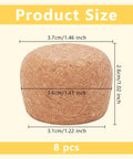 8 Pack Wooden Cork Stoppers For Wide Mouth Bottles 1 To 2 Inch Opening Tapered Corks With Wooden Lids Replacement Bottle Stopper