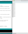 Arduino sketch for Dope LM393 Sound Sensor Module code example on computer screen
