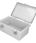 Weatherproof ABS Electrical Enclosure 190x290x140mm Outdoor Junction Box With Stainless Steel Latch, open view