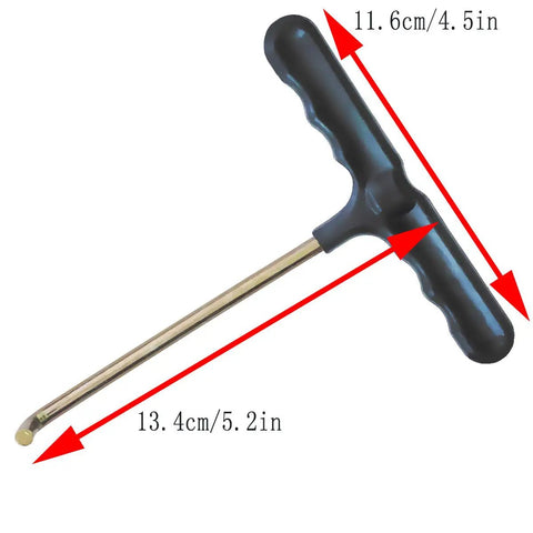 Trampoline Spring Tool For Easy Removal And Quick Installation, Heavy Duty Spring Puller With T Shape Hook And Comfortable Plastic Grip, One Piece Handle Design For Safe DIY Spring Replacement, 13.4cm metal hook