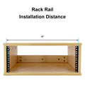 Built Tough 4U Vertical Wall Mount Rack Rails With M6 Screws And Cage Nuts Lock Down All 19 Inch Network Gear with installation distance.