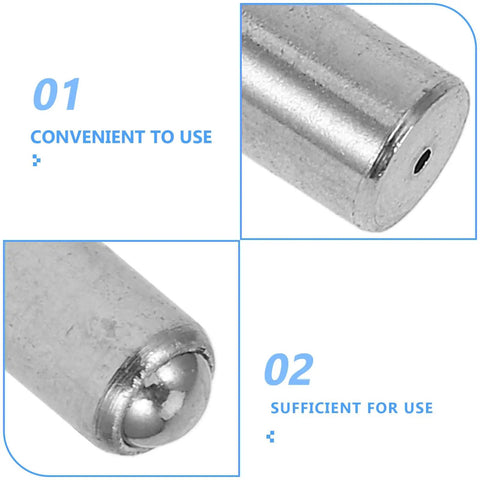 Close-up view of a stainless steel ball catch from 20 Pack Stainless Steel Ball Catch Door Hardware With Smooth Design And Precise Positioning, Ball Plunger Spring Latch For Closet Doors And Cabinets, Built Tough For Home And Professional Use.
