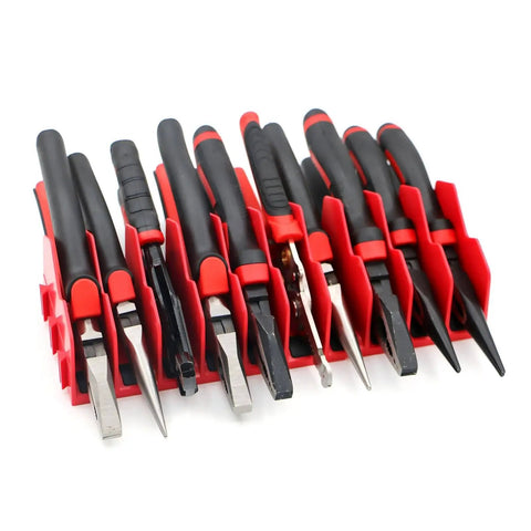 20 Slot Heavy Duty Plastic Tool Organizer Rack Set For Pliers And Cutters 2 Pack With Non Slip Base Expandable Design