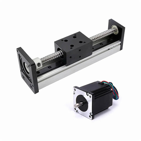 CNC Ball Screw SFU1610 Linear Guide Motion Module With NEMA23 Motor For DIY CNC Machines, Robotics And Automation, 50mm To 700mm Travel, 0.03mm Precision, 0 To 50mm Per Second Speed, Robust, High Precision Actuator, with NEMA23 motor