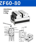Heavy Duty 4 5 Axis Self Centering Pneumatic Vise For Precision Cnc Machining, dimensions 10x10mm, 1.3kg, featuring detailed technical drawing.