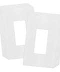 Screwless Decorator Wall Plate 1-Gang White Gloss Finish Outlet Cover, Kid Safe, UL Listed, Pack of 10, Polycarbonate