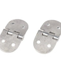 Two Pack Heavy Duty Oval Hinges in 316 Stainless Steel for Outdoor Cabinets, Boat And RV Doors, Marine Grade, Corrosion Resistant, Smooth Quiet Operation, Built Tough For Harsh Environments, two hinges