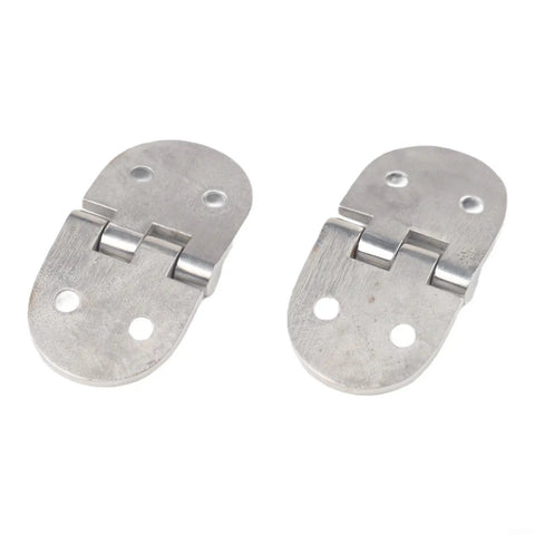Two Pack Heavy Duty Oval Hinges in 316 Stainless Steel for Outdoor Cabinets, Boat And RV Doors, Marine Grade, Corrosion Resistant, Smooth Quiet Operation, Built Tough For Harsh Environments, two hinges