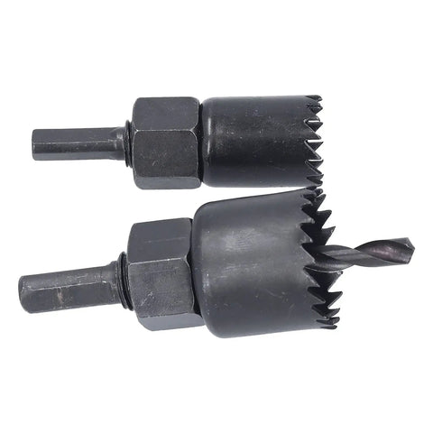 Heavy Duty Carbon Steel Hole Saw Kit With 13 Pieces For Precise Drilling In Wood Drywall PVC And Cork Plus Mandrels Fast Accurate Cuts For Cool DIY Pros, two hole saws