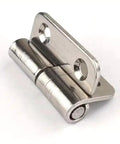 Close-up of metal hinge from Set Of 4 Detachable Hinges With Left Hand Lifting Sliding Joint Design Classic Durable Metal Hardware Quiet Soft Close Dampers For Cabinets Smooth Easy Install No Slam Noise Premium Cabinet Hardware.