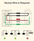 Neutral wiring diagram for Smart Dual Dimmer Switch For Alexa And Google Home That Lets You Control Two Lights At Once Wi Fi.
