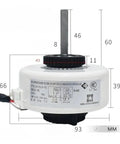Beefed Up Indoor Unit AC Fan Motor Replacement YYR20-4A8-PG FN20J-PG, white motor with shaft, 93 mm
