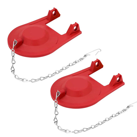 High Performance Universal Toilet Flapper For 2 Inch Flush Valves With Stainless Chain Durable Rubber Seal Fits Most 2 Inch Toilets Long Lasting No Tools Needed Easy Install Red 2 Pack Designed For High Efficiency