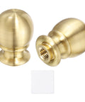 Brass Ball Lamp Finials Set Of 2 1 Inch Tall Lamp Cap Knobs With Screws And Cleaning Cloth Classic Vintage Style