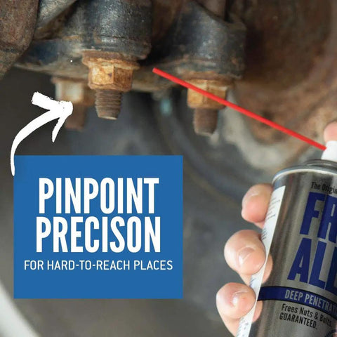 Heavy Duty Deep Penetrating Rust Eater Oil 11 Oz Aerosol loosens rusted bolts with precision spray on rusted metal