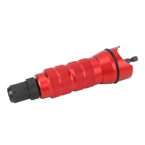 Rivet Nut Drill Adapter Kit With Six Heads And 150 Nuts, Converts Your 18V To 24V Drill Into A Badass Nutsert Installer, Includes M3 To M10 Nuts And Wrench, Great For Aluminum And Steel Projects, red metal drill adapter