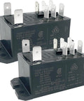 2-Pack 30A 240VAC DPST-NO Power Relay For HVAC Systems, 2 Pole, 8 Pin Quick-Connect, Flange Mount, General Purpose Replacement For T92 Series Relays.