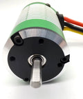 Beefy 3660 Brushless RC Motor 4650KV 1700W 120A 12V 4 Pole Design close-up showing 5.0mm shaft for racing cars and boats