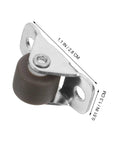 Eight Pack Heavy Duty Silent Rubber Replacement Casters With Mounting Screws For Rolling Cart Furniture Drawers Cabinets And Workbenches Top Shelf Build For Zero Hassle Gliding, close-up view of a caster.