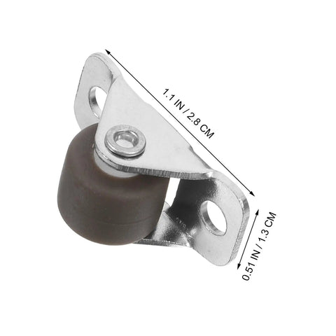 Eight Pack Heavy Duty Silent Rubber Replacement Casters With Mounting Screws For Rolling Cart Furniture Drawers Cabinets And Workbenches Top Shelf Build For Zero Hassle Gliding, close-up view of a caster.