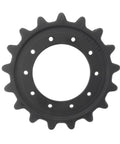 Heavy Duty Drive Sprocket For Heavy Equipment Undercarriage featuring 10 bolt holes and 17 precision teeth, rugged construction.