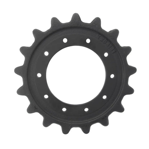 Heavy Duty Drive Sprocket For Heavy Equipment Undercarriage featuring 10 bolt holes and 17 precision teeth, rugged construction.