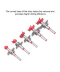 Top Shelf Forstner Drill Bit Kit For Precision Woodworking And Furniture Crafting features five alloy hole cutters for efficient drilling.