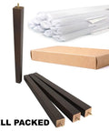 Four Pieces 16 Inch Vintage Wooden Furniture Legs With Anti Slip Feet For DIY Desk Coffee Table Dresser Bed Replacement Hardware Mid Century Style Brown Finish, well packed