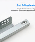 Heavy Duty Soft Close Drawer Slides Full Extension Undermount Runners For Cabinets adjustable anti falling hook detail