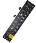 Top Shelf Platform Switch Membrane Decal Rock Solid For Telescopic Boom Lifts With Slick Control Panel Interface And Dependable Operation For S100 S105 S120 S125 S3200 S3800 Models - black decal with switch icons